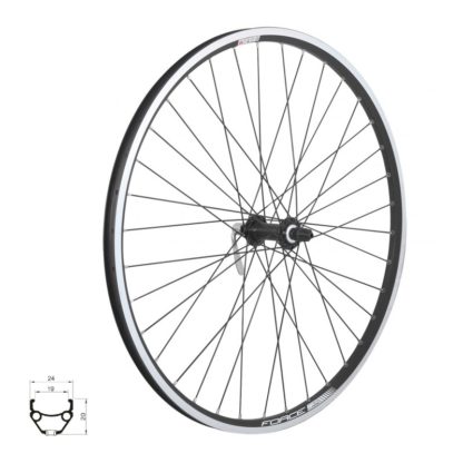 Roata fata Force Classic 26, butuc Shimano HB-TX800 36H, v-brake, QR