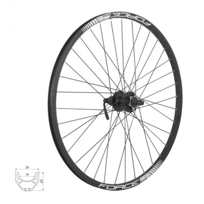 Roata spate Force 26, butuc Shimano FH-M475 36H, disc 6b, QR