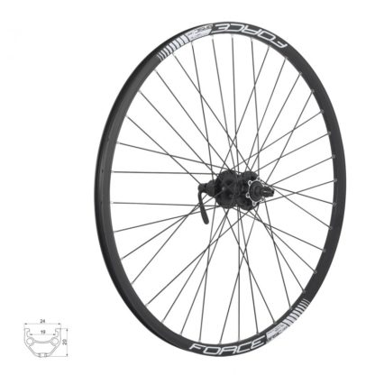 Roata spate Force 27.5, butuc Shimano FH-M475 36H, disc 6b, QR