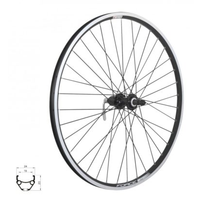 Roata spate Force Classic 26, butuc Shimano HB-TX800 36H, v-brake, QR