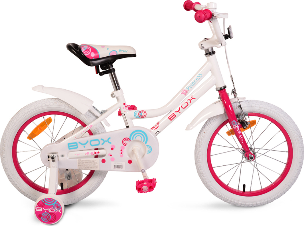 Bicicleta copii Byox Little Princess 16" Alb